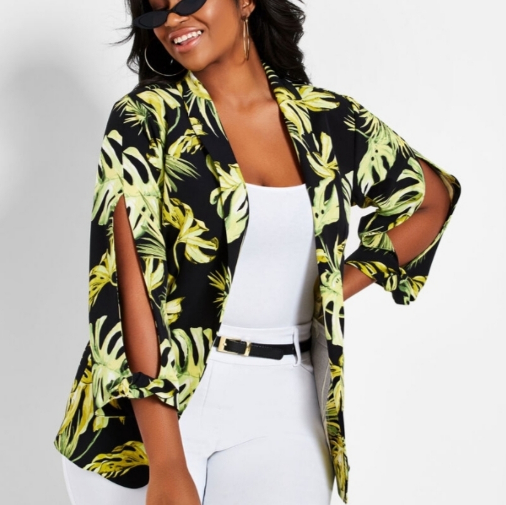 Ashley Stewart Printed Blazer
